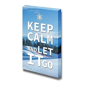 Canvas Wrap Wall Art - Keep Calm and Let it Go | Modern Wall Art Stretched Canvas Prints Ready to Hang - 24" x 16"