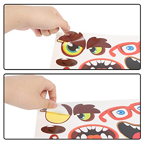 Koogel 20 Kind Designs Pumpkin Decorating Craft, 10 Sheets Halloween Pumpkin Decorating Pumpkin Stickers Pumpkin Decorating Kit for Pumpkin Decoration Craft Halloween Game Trick Treat Party Supplies