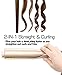 Hair Straighteners settings 284-428°F 110-240V 2-in-1 Twist Straightening Curling Iron 1inch Titanium-Plated 4 temperature Case Goldthumb 4