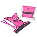 EvoLike Women Reflective Vest of Unique Design for Running Walking Cycling Jogging Motorcycle with Pocket + 4 High Visibility Wristbands + Bag (Fluorescent Pink, Size L/XL)