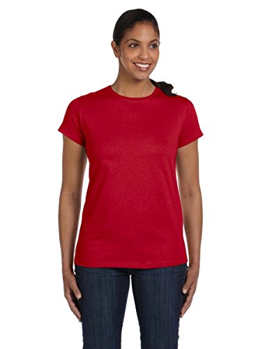 Hanes Women's Relax Fit Jersey Tee 5.2 oz, XL-Deep Red
