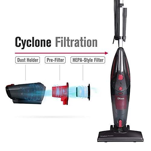 Dibea 18Kpa Corded Stick Vacuum Cleaner 2 in 1 Lightweight Upright and Handheld Vacuum, Strong