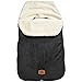 JJ Cole Bundle Me Winter Toddler Car Seat Cover and Bunting Bag — Original — Black— Sherpa Lined Baby Carrier Cover — Winter Baby Essentials