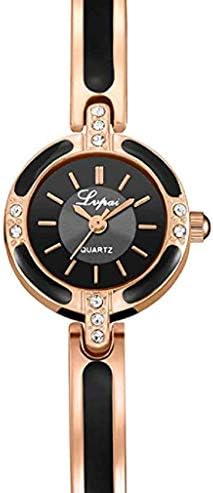 Clearance Sale! Womens Watches,ICHQ Elegance Female Watches Crystal Diamond on Sale Cheap Lady Watches Stainless Steel Watch Girl Watches (Black+Gold)