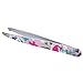 Tweezers - Professional Eyebrow Tweezers Can Be Cute Too! - The Strong and Precise Grip Will Make Styling Your Eyebrows A Breeze - Choose From A Heart Or Flower Pattern - Slant Tip Tweezers