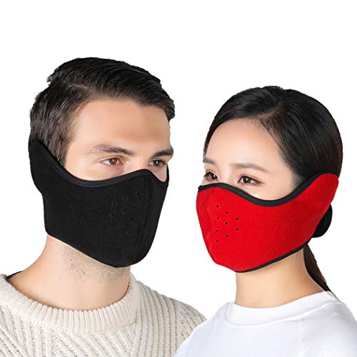 Half Face Mask, Aniwon 3Pcs Mouth Masks with Earmuffs Anti Dust Anti Haze Windproof Ski Breathable Mask Keep Warm for Winter Outdoor Sports and Activities