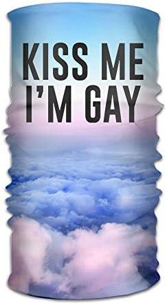Kiss Me I Am Gay 16-in-1 Magic Scarf,Face Mask,fishing Mask,Thin Ski Mask,Neck Warmer Balaclava Bandana For Raves,Dust,Riding Bike,Motorcycle,Outdoor Activities
