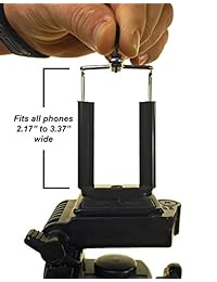 Adaptador de trípode para teléfono celular   Soporte de trípode para iPhone   7 SE 6 6S Plus 5 5S 5C 4 4S Soporte de clip accesorio conector para teléfono inteligente Samsung Galaxy S8 S7 S6 S5 S4 S3 S2   DaVoice, Negro
