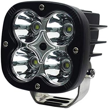 JDM ACCESSORIES 40 WATT 4 LED Fog Light for Motorcycle, Cars, Bikes and SUV (Black) - 2 Pieces
