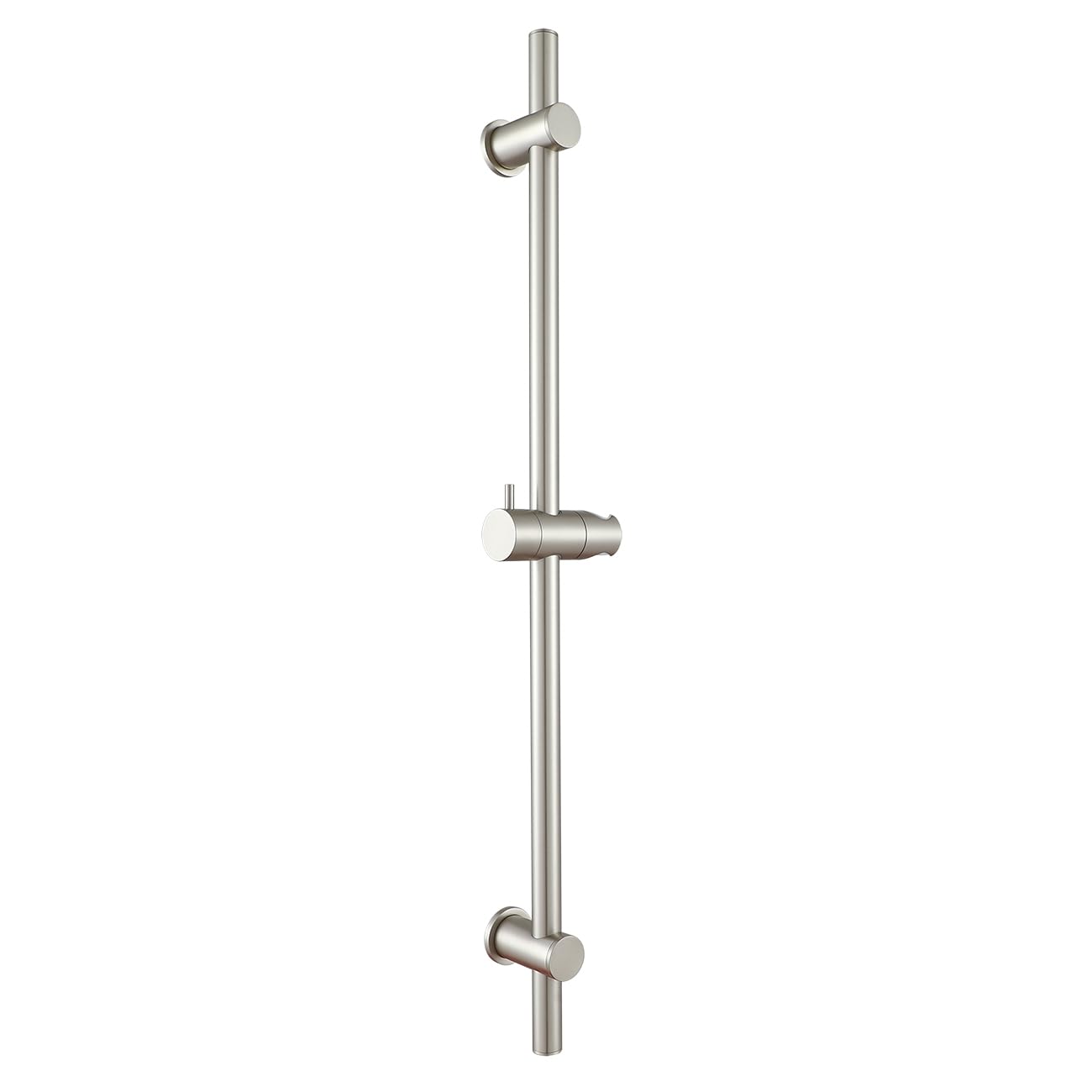 Wussh Full Solid Brass Shower Riser Rail with Adjustable Shower Head Holder Wall Mounted 70CM Shower Slide Riser Holder Bar Brushed Nickel