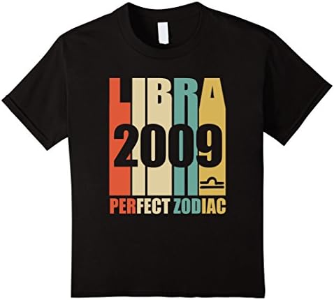 Kids Vintage Libra 2009 T-Shirt 8 yrs old Bday 8th Birthday Tee 8 Black