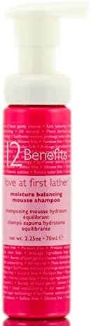 12 Benefits Love At First Lather Moisture Balancing Mousse Shampoo 2.25 oz