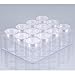Blulu Clear Bead Organizer Small Bead Storage Containers Set 12 Pieces Plastic Storage Cases Cylindrical Clear Craft Supply Case for Earrings, Rings, Necklace, Threads, Beads(1.9 x 1.5 x 1.5 Inches)