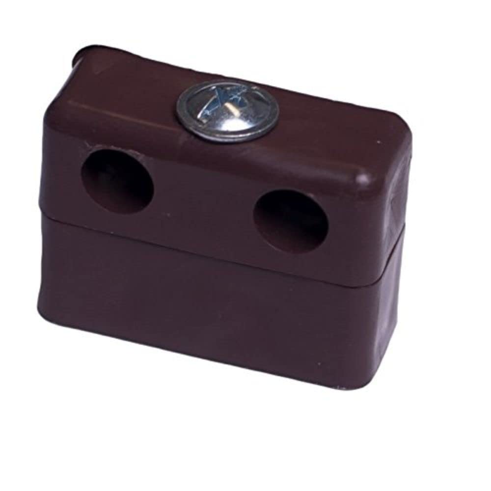 Merriway BH04802 (12 Pcs) Brown Knockdown Furniture Connector Jointing Block KD Fittings - Pack of 12 Pieces