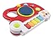 Toy Guitar 3-in-1 Musical Toy Guitar,Keyboard,Jazz Drum 3D Light Toy for Kids Musical Instrument Playset w/ Music, Lights (Red)