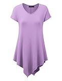 Come Together California CTC Womens V Neck Short Sleeve Solid & Tie-Dye Tunic - Made In USA