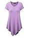CTC Womens V Neck Short Sleeve Solid & Tie-Dye Tunic - Made in USA