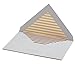 Luxury Gold Foil Letterpress Thank You Cards and Gray Envelopes 20 Pack - Opie's Paper Company (Gold)