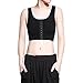 Breathable Super Flat Les Lesbian Compression 3 Rows Central Clasp Chest Binders (XXL, Black)