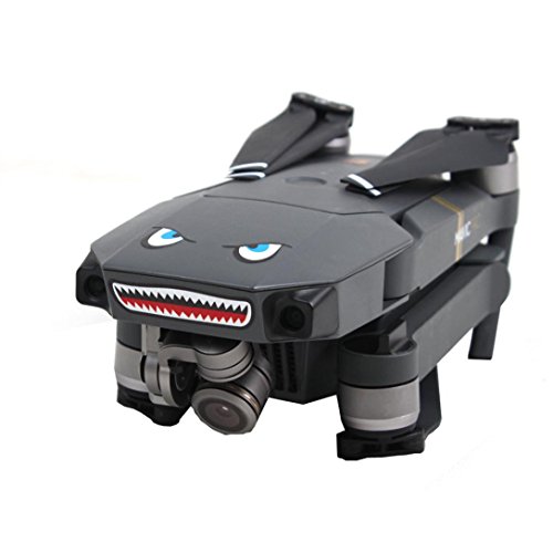 Digood Shark Decoration Waterproof Decal Skin Sticker for DJI Mavic Pro RC Drone (blue+Black) - Thumbnail 6