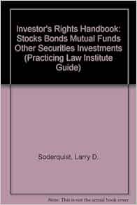 Amazon Com Investor S Rights Handbook Stocks Bonds Mutual Funds Other Securities Investments