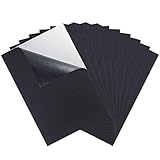 Dragang 12 Pieces  Black Felt Fabric Adhesive Sheets , Sticky Back Sheets,  Self-Adhesive Sheets ,  Ideal for Art and Craft Making, Jewelry Box Liner, Furniture Protector Pads Water Resistant(A4 Size)