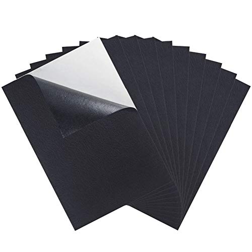 Dragang 12 Pieces Black Adhesive Back Felt Sheets Fabric Sticky Back Sheets, 8.3 by 11.8