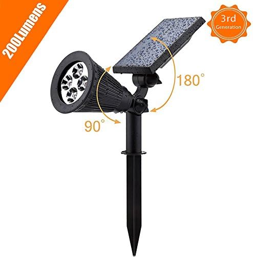 Solar Spotlights, APOLLED 4 LED 200 Lumens 270 Degree Adjustable Water-proof Solar Powered Motion Sensor Light for Patio, Deck, Garden, Driveway, Stairs, Entryway, Path