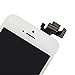 CELLPHONEAGE For iPhone 5 New LCD Touch Screen Replacement With Home Button and Camera White Full Set with Spare Parts Digitizer Display Assembly Replacement + Free Tool Kits (White)