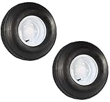 eCustomRim 2-Pack Trailer Tire On Rim 570-8 5.70-8 8 in. Load C 5 Lug White