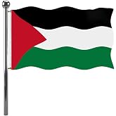 Jayus Palestine Flags 3x5 Outdoor Double Sided- Heavy Duty Vivid Color Palestinian National Flag Banner with 2 Grommets