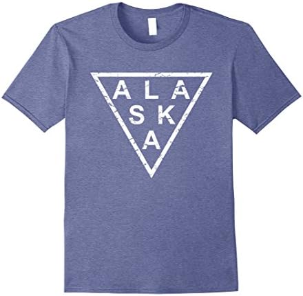 Mens Stylish Alaska T-Shirt Large Heather Blue