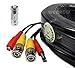 WennoW 100FT BNC Male Cable for Q-See/Zmodo/Lorex/Swann/Nightowl Indoor or Outdoor CCTV Security Camera with BNC Male to Male Adapter