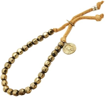 Amazon アンプジャパン Amp Japan ビーズブレス メンズ ブレスレット 茶 レザー 真鍮 4ak 163 ブレスレット 通販