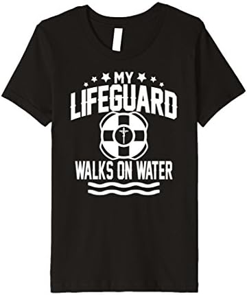 Kids My lifeguard walks on water Jesus Christian t-shirt 8 Black