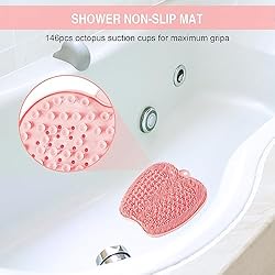 BESKAR Shower Foot Scrubber Mat with Non-Slip