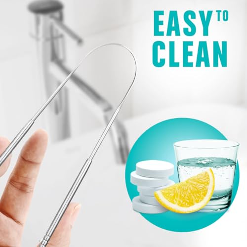 BASIC CONCEPTS Tongue Scraper for Adults (2 Pack), Reduce Bad Breath