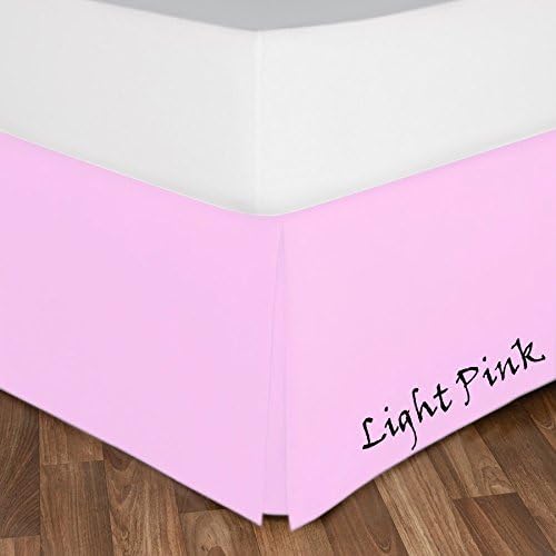 American Sheets 1-PC Tailor Made Well Fitting Bed Skirt Light Pink -Pattern Solid Drop Length 15" Inches ) in Cal-King Sizes &amp; 450 Thread -Choose Colors 100% Egyptian Cotton By American Sheets