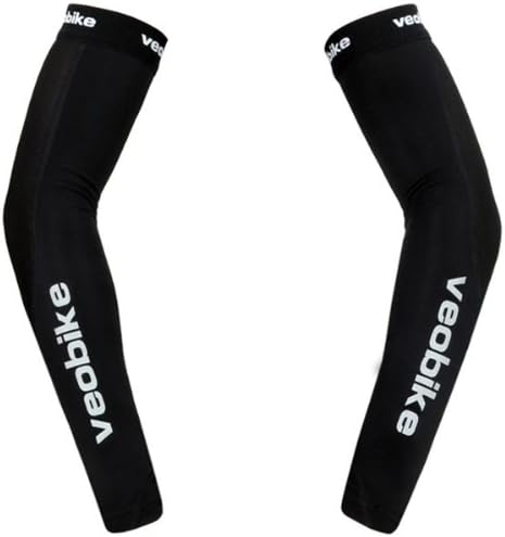 Outdoor Cycling Arm Sleeves High Flexible bike Arm Warmers-Black.