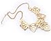 Drop Wings Pattern Charms Pendant Crystal Beads Flower Dangle Necklace