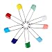 yueton Pack of 50 Assorted Color Plastic Head Baby Safety Pins Safety Locking Baby Cloth Diaper Nappy Pins (Square)