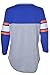 Ultra Game NBA Official Women's Raglan Baseball 3/4 Long Sleeve Shirt, New York Knicks, Team Color, Large