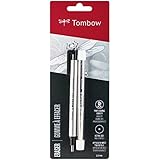 Tombow Mono Zero Eraser and Refill Value Pack, Round 2.3mm. Precision Tip Pen-Style Eraser with Refill