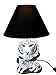Ebros White Rare Alaskan Tiger Desktop Table Lamp Statue with Black Fabric Shade Siberian Albino Tiger Home Decor Lighting Accessory As Jungle Forest Large Cats (White Siberian Tiger)