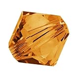 Swarovski Crystal, #5328 Bicone Beads 4mm, 24 Pieces, Topaz