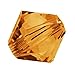 Swarovski Crystal, #5328 Bicone Beads 4mm, 24 Pieces, Topaz