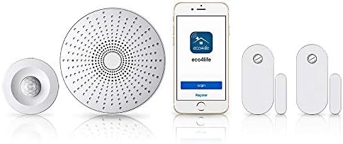 eco4life Smart Home DIY Wireless Smart Phone APP Control Alarm Security System Kit - Gateway Siren, Door/Window Sensor, Motion Sensor, Works with Alexa & Google Assistant & IFTTT, Easy to Install