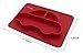 Silicone Placemat for Babies, Toddlers and Kids, Dinner Dish, 100% Food Grade Silicon, BPA Free, Dishwasher Safe, Non-Slip, One-Piece Baby Feeding Mat with 3 Compartments, Red by Shinybaby