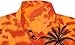 LA LEELA Beach aloha Short slevee Hawaiian Button down Shirts Men Orange_W138 XL