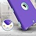 ZHK iPad 2017/2018 iPad 9.7 inch Case, Heavy Duty Shockproof High Impact Resistant Rugged Hybrid Three Layer Full Body Protective Case Cover for Apple iPad 9.7 inch - Purple/Mint Green